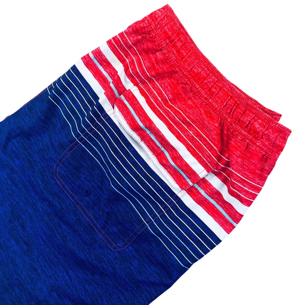 Vineyard Vines Men's 3XB Chappy Swim Trunks Red White Blue Striped Board Shorts